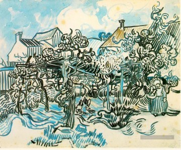  paysanne Art - Vieux vignoble avec une paysanne Vincent van Gogh